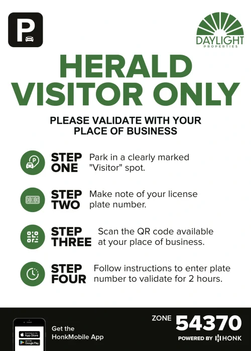 Herald Visitor Lobby and Elevator Sign